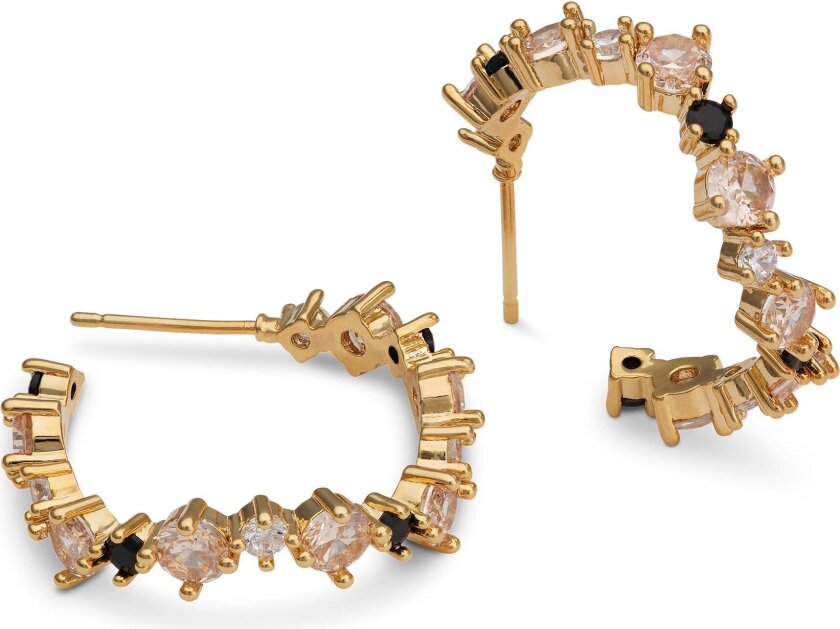 Celine earrings - Champagne / jet