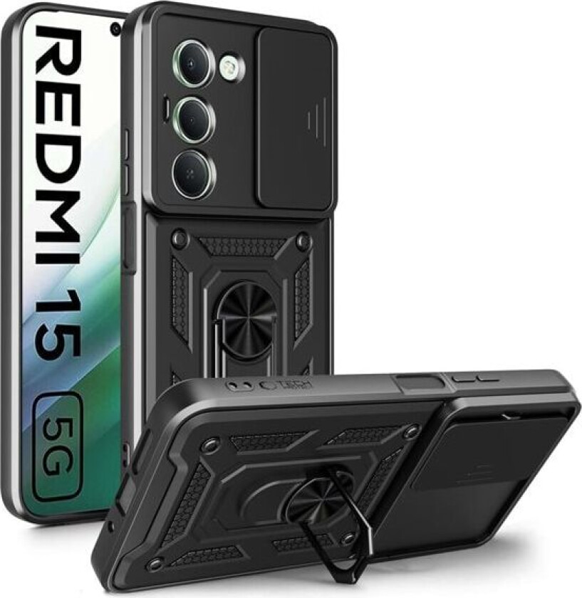 CamShield Pro-etui for Xiaomi Redmi 15 4G / 5G - Svart