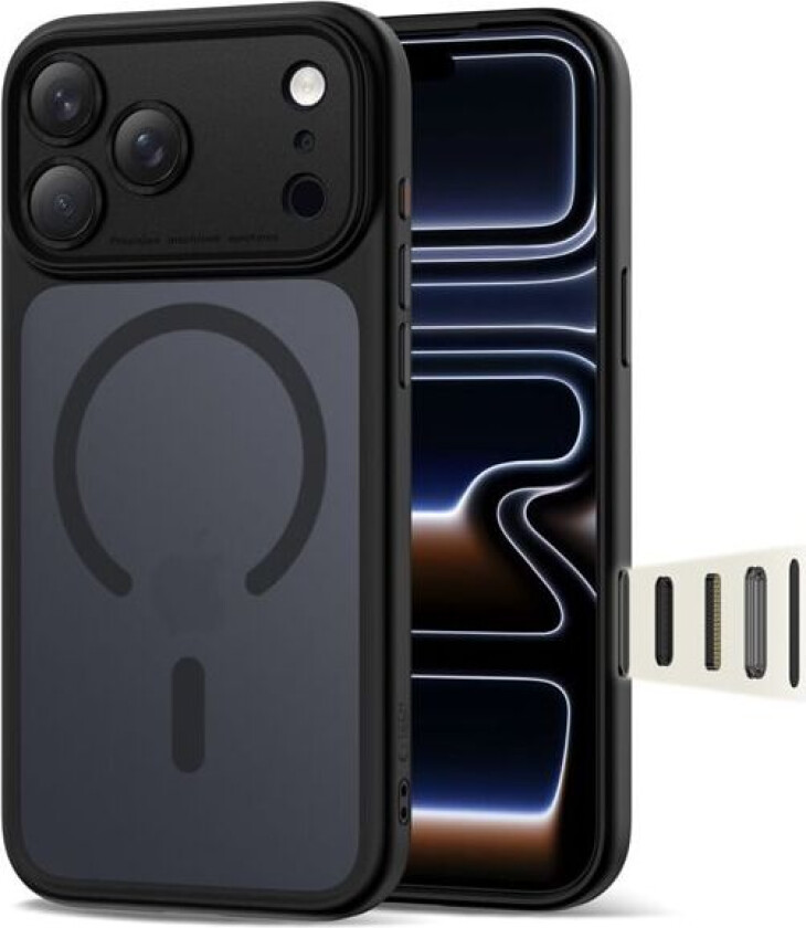 Magpeak Magsafe CC-etui for iPhone 17 Pro - matt svart