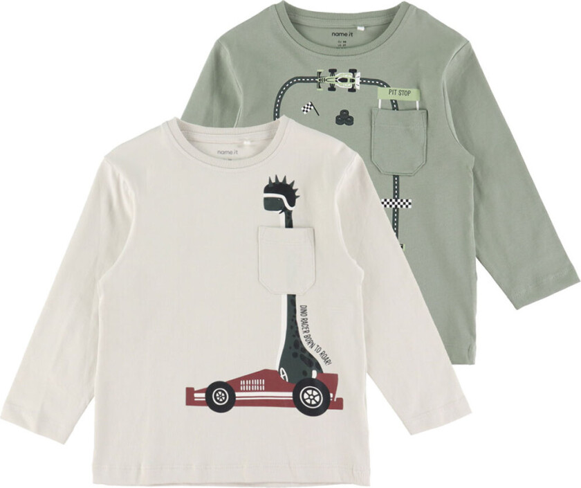 Gensere - 2-pack - NmmVilian - Pimpstein Stone/Shadow - - 2 år (92) - Genser