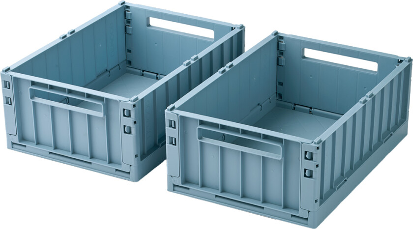 Sammenleggbare bokser - Medium+ - 2-pack - Strand Blue - - OneSize - Sammenleggbar boks