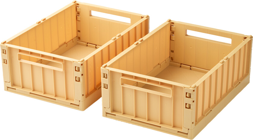 Foldingsklasser - Medium+ - 2-pack - Lemon Yellow - - OneSize - Sammenleggbar boks