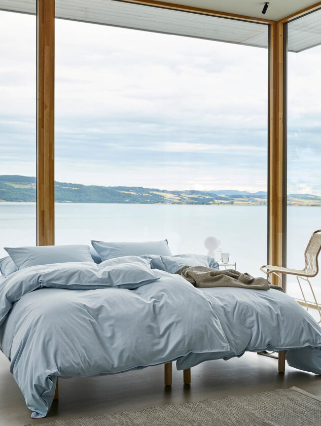 Frøya sengesett dempet blå