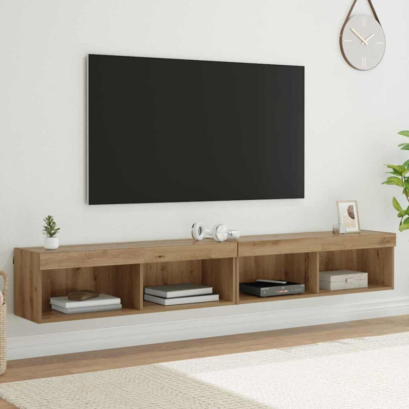 TV Veggskap Panama 2 pcs Artisan Eik 100 x 30 x 30 cm