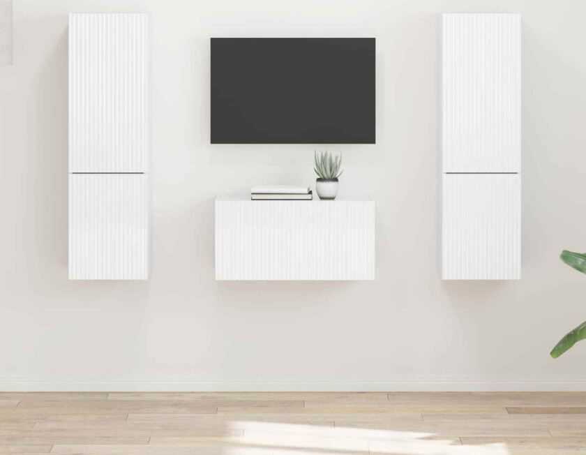 3 pcs Høyglanset hvit