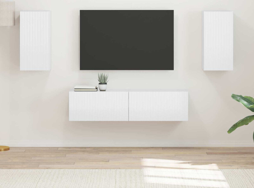 2 pcs Høyglanset hvit