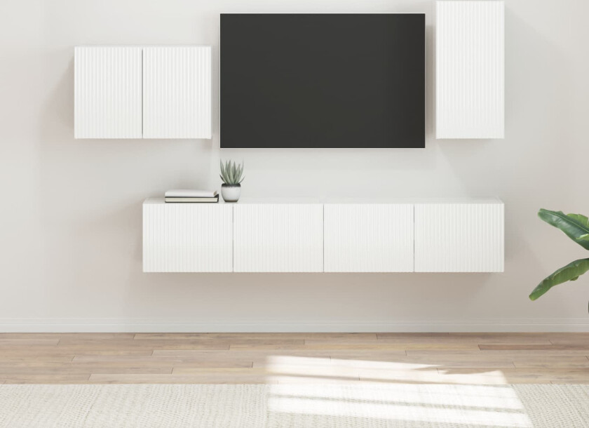 4 pcs Høyglanset hvit