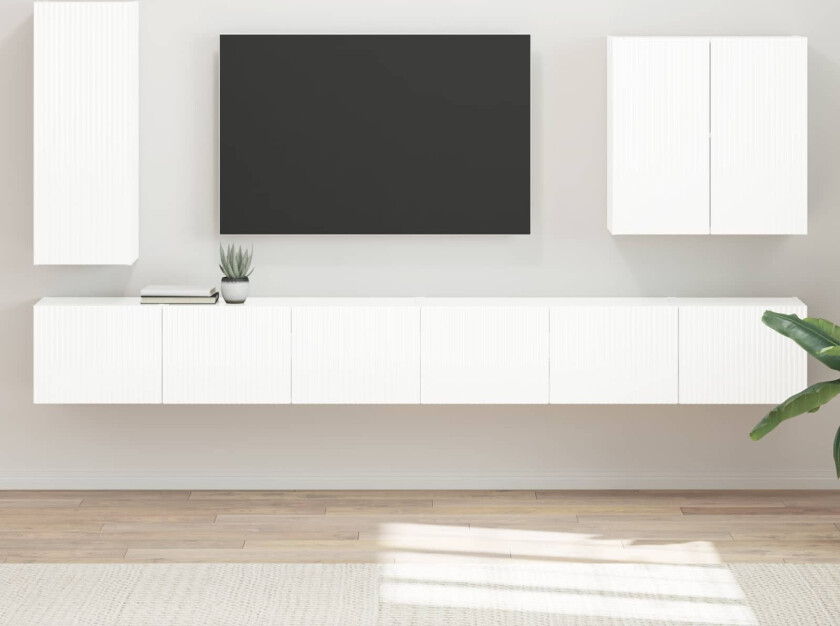 6 pcs Høyglanset hvit