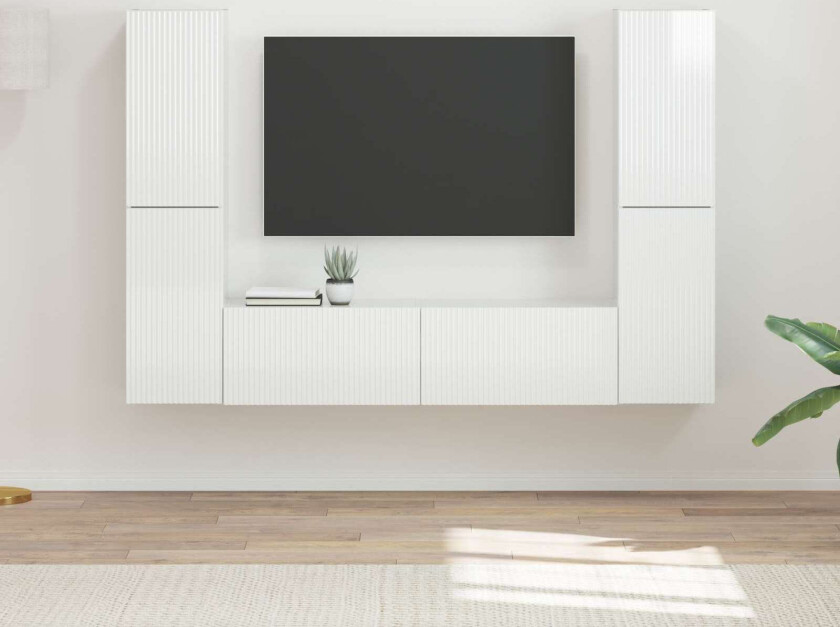 3 pcs Høyglanset hvit