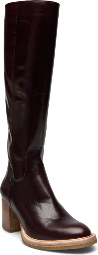 Bootie - Block Heel - With Zippe - Brown - 37 x 24.50