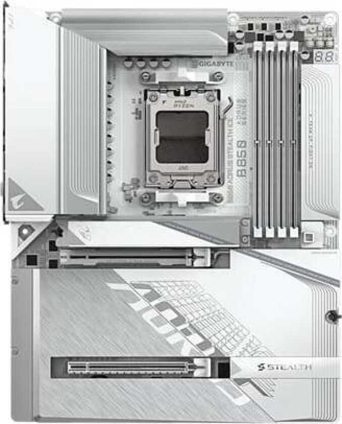 AORUS B850 STEALTH ICE Hovedkort - AMD B850 - Intel LGA1851 socket - DDR5 RAM - ATX