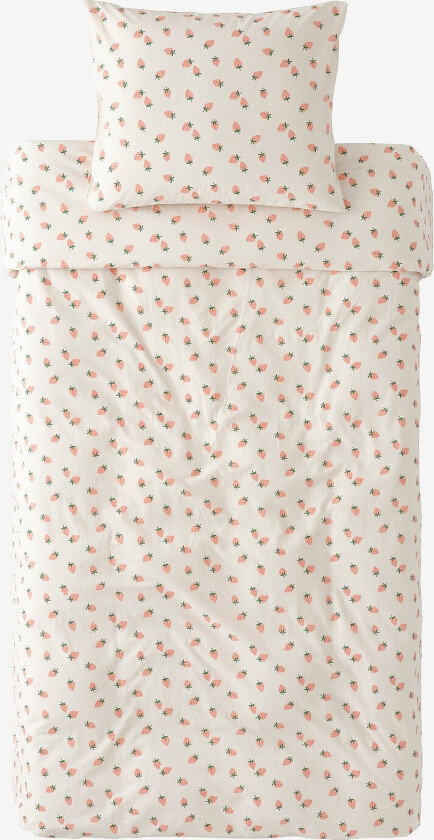 Sengesett Milly Fruit i bomull 2 eller 3 stykker - Hvit
