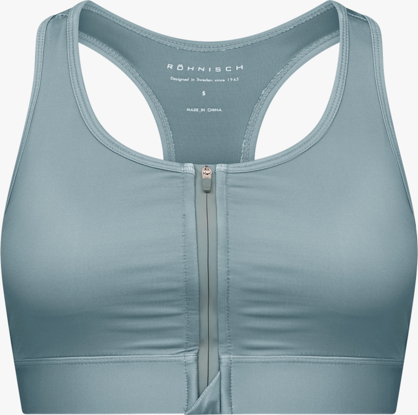 Essential Zip Sportsbra - Grønn - Dame - Sports-BH - Høy støtte