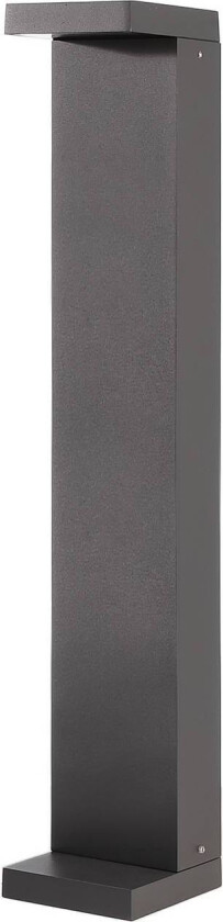 LED-sokkellampe Lerna, høyde 60 cm, aluminium, mørkegrå, CCT