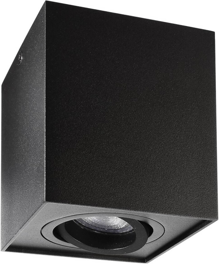 Downlight Bengala kantet, svart, aluminium, GU10, svingbar