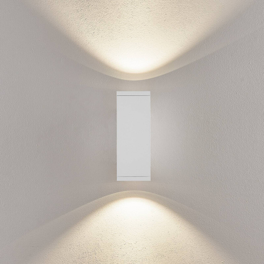 utendørs LED-vegglampe ShoreLine Pro Square opp/ned, hvit