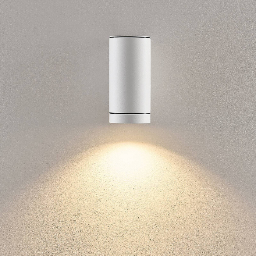 Utendørs vegglampe ShoreLine Pro Round, hvit, GU10