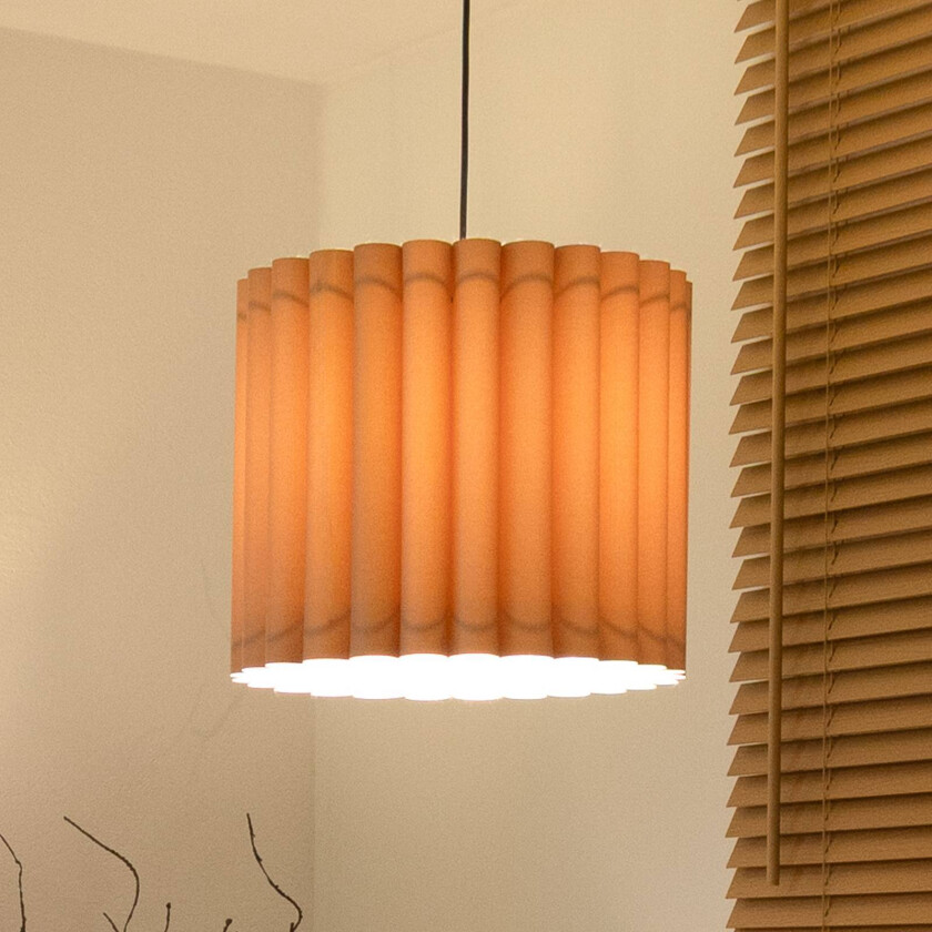 Hengelampe Aria, cappucino, mikrofiber, E27