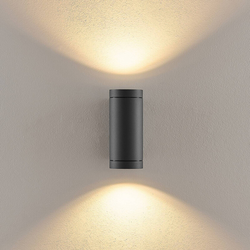 Utendørs vegglampe ShoreLine Pro Round up/down, mørkegrå, GU10