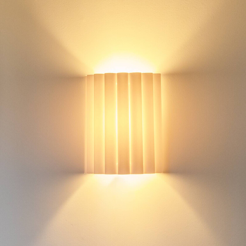 Vegglampe Aria, ecru, mikrofiber, E27