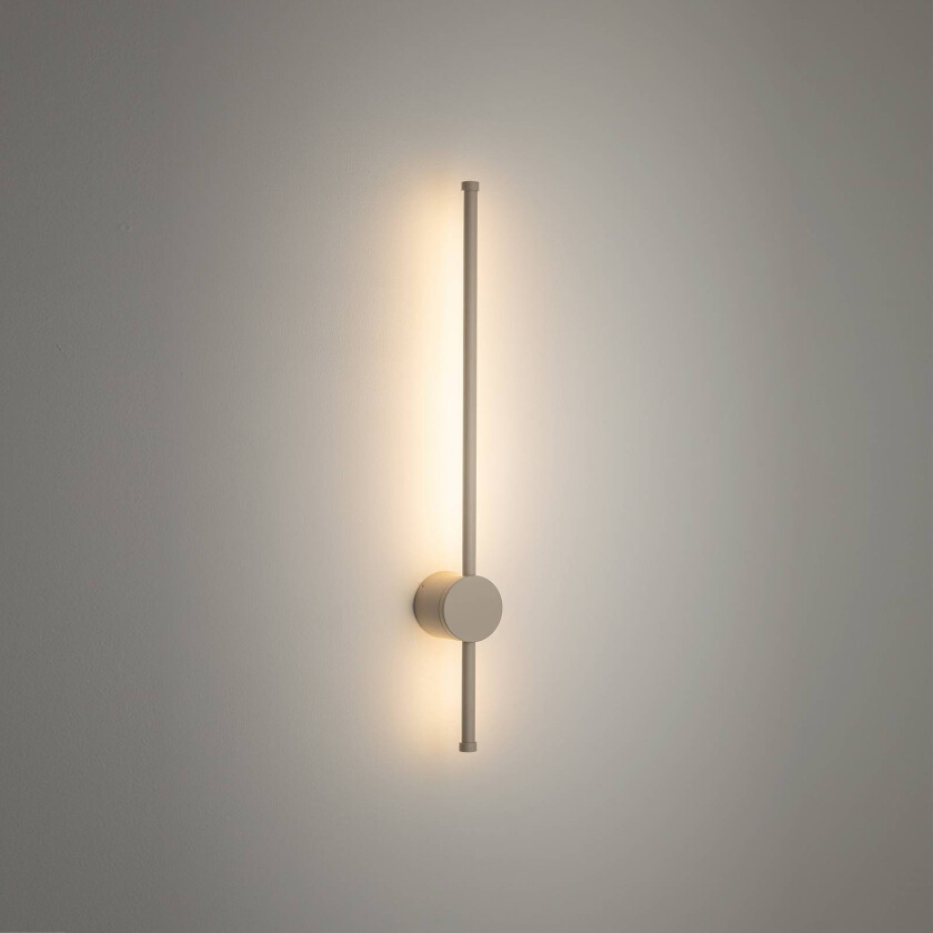 LED-vegglampe Orla S, sand, aluminium, høyde 65 cm