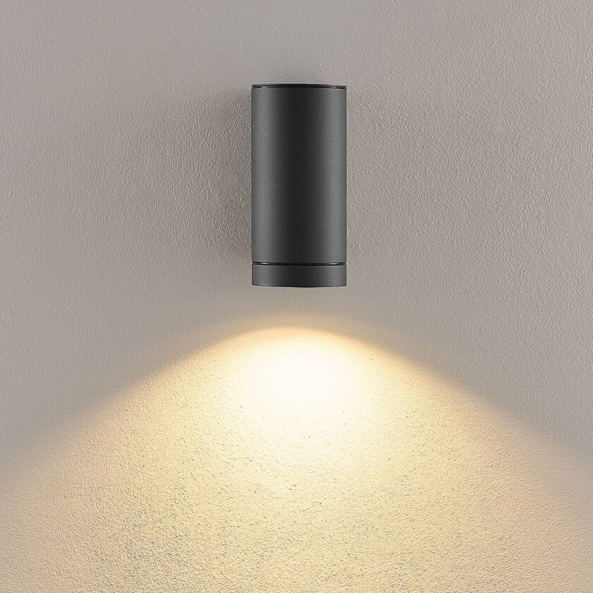 Utendørs vegglampe ShoreLine Pro Round, mørkegrå, GU10