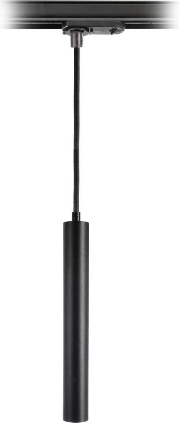 LED-pendel Slim 1-fase skinne, svart, aluminium, 5 W, 2700 K