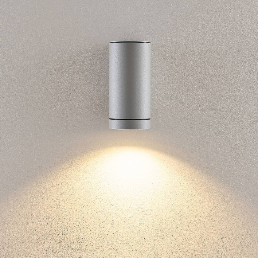 Utendørs vegglampe ShoreLine Pro Round, lysegrå, GU10