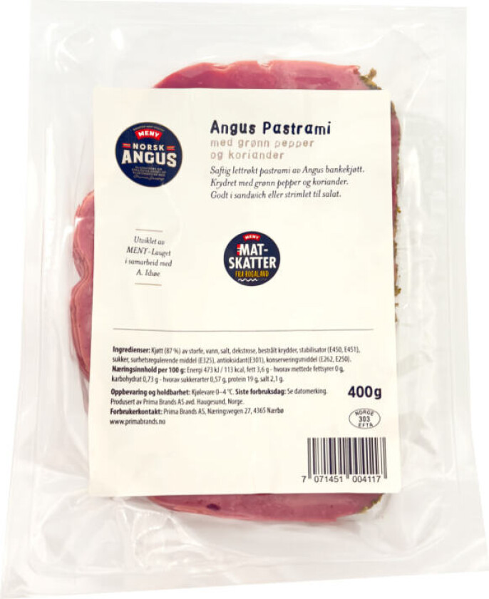 Angus Pastrami skivet 400g