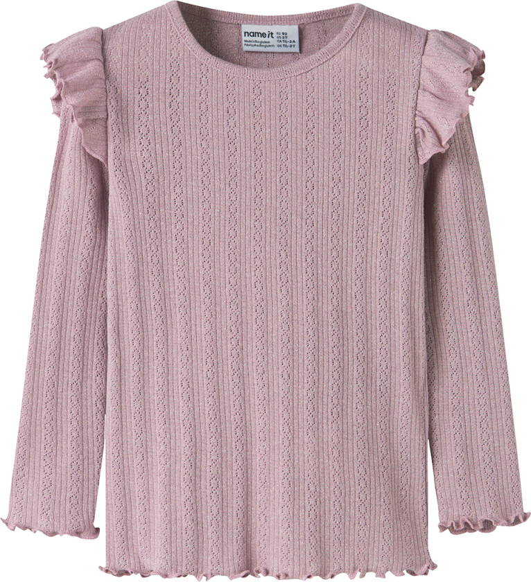 Genser - Rib - NmfBlitta - Dawn Rosa/Melange - - 3 år (98) - Genser