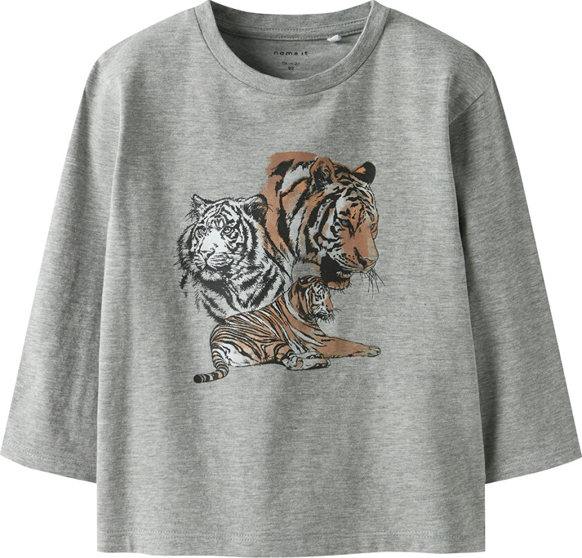 Genser - NmmThornton - Grey Melange - - 3 år (98) - Genser