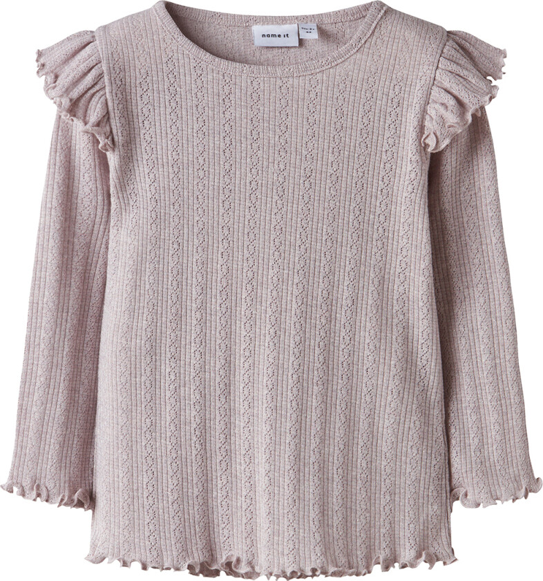 Genser - Rib - NmfBlitta - Lilac Marble/Melange - - 6 år (116) - Genser