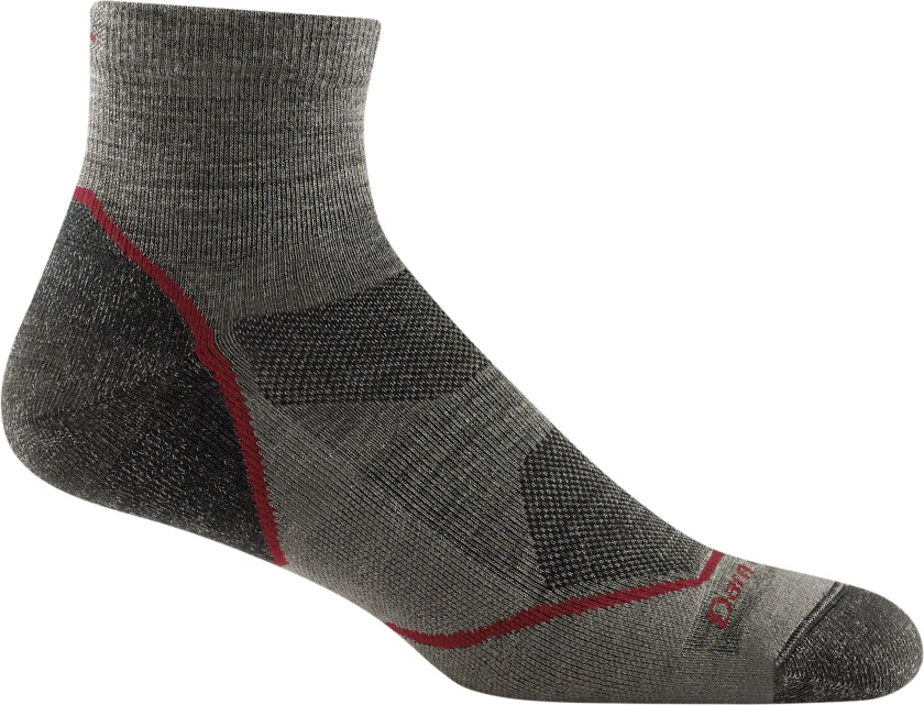 Men's Light Hiker 1/4 Lightweight Hiking Sock Taupe L, Taupe