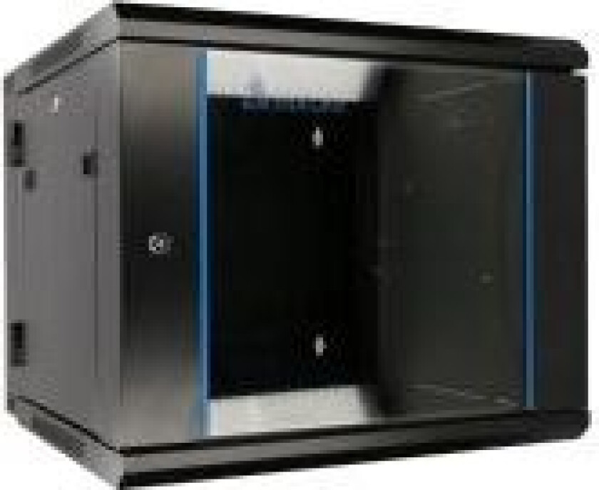 Extralink AZH - Rack skap - swing type - veggmonterbar - svart - 12U - 19