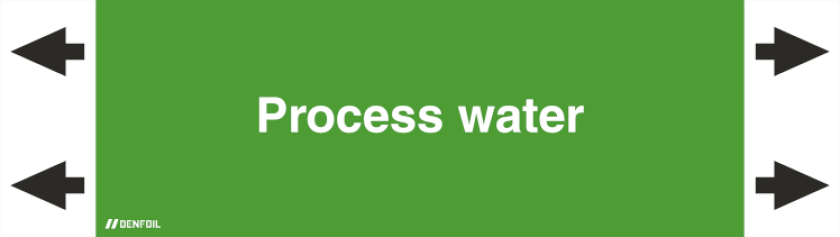 DENFOIL Rørmerking - Process water (english) - Rør