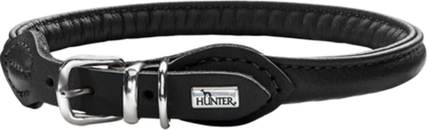 Dog Collar Round & Soft Black Small/Medium - Hund - Halsbånd og seler - Hunter