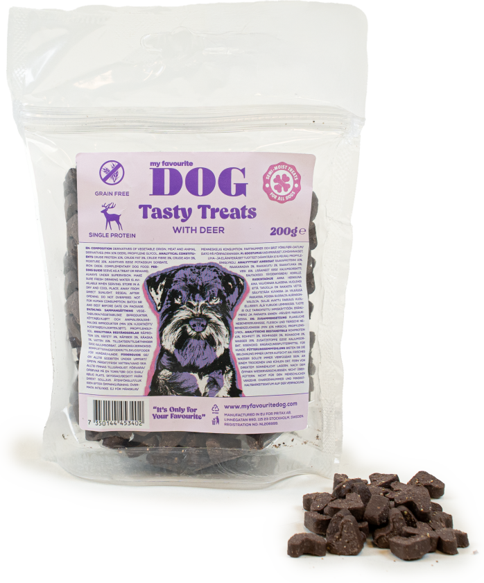 Velsmakende godbiter med hjort 200 g - Hund - Hundesnacks - Tygg og tyggebein - My favourite DOG