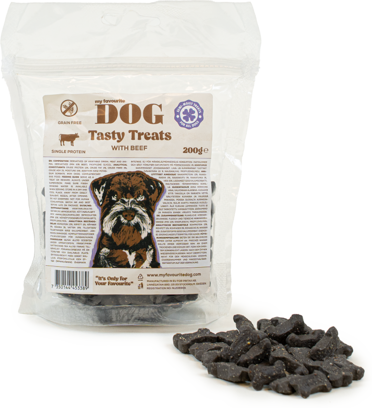 Velsmakende godbiter med storfekjøtt 200 g - Hund - Hundesnacks - Tygg og tyggebein - My favourite DOG