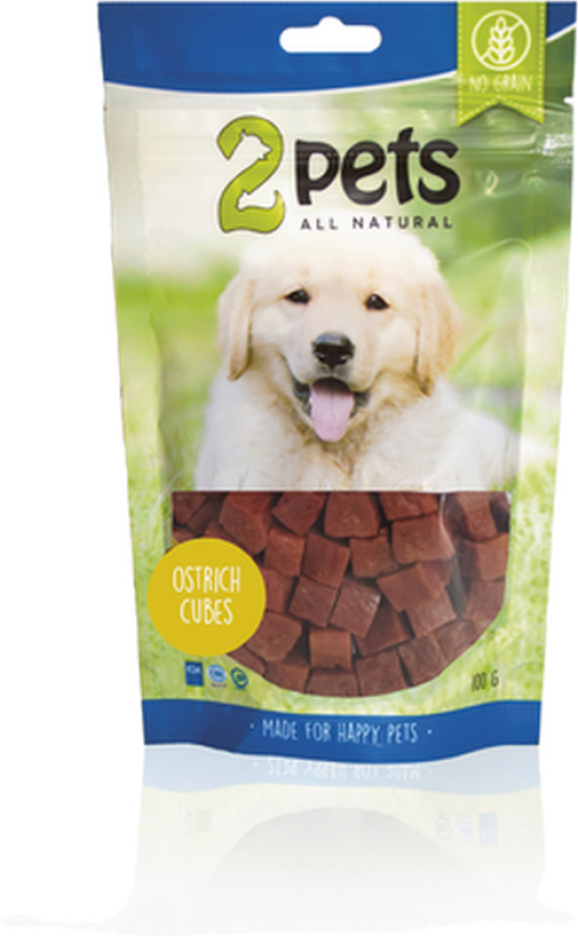 Dogsnack strutseterninger 400 g - Hund - Hundesnacks - 2 pets