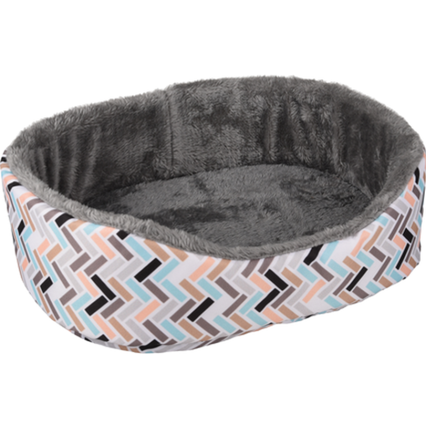 Liten dyrekurv Clavio Oval mønster 35 x 28 x 11 cm - Smådyr - Bur og luftegård - Luftegård - Flamingo