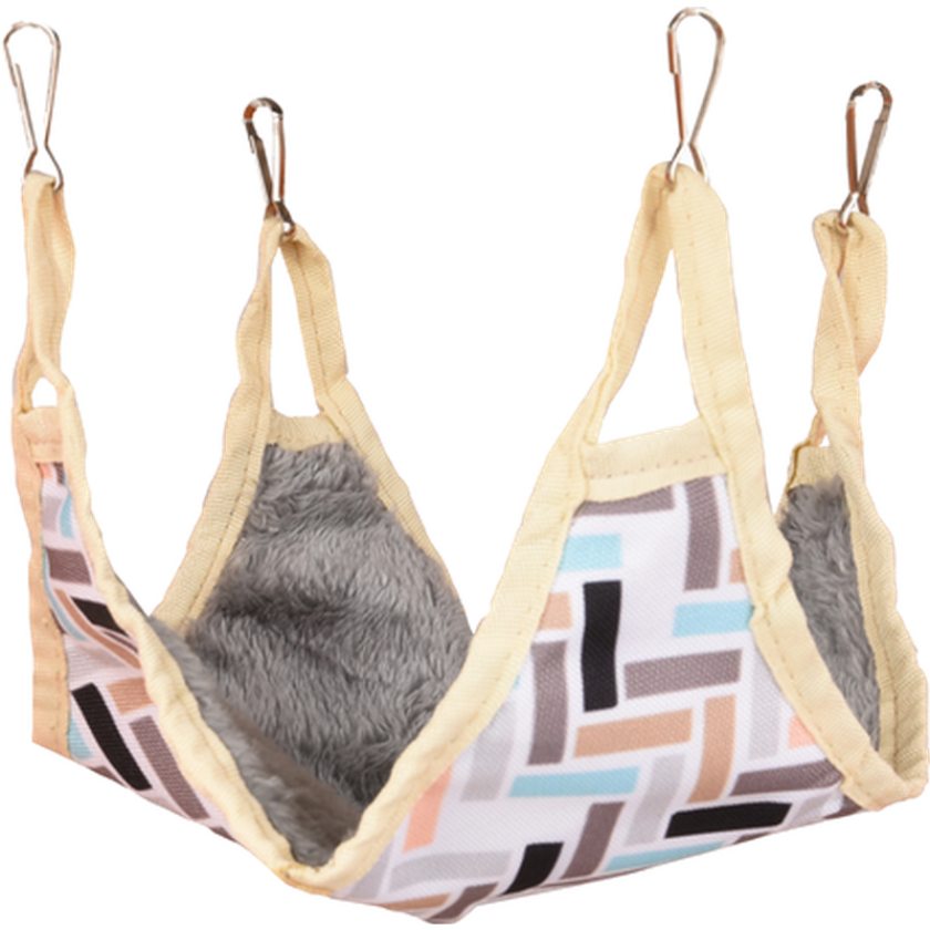 Hamster hengekøye med Clavio-mønster 27x27cm - Smådyr - Bur og luftegård - Luftegård - Flamingo