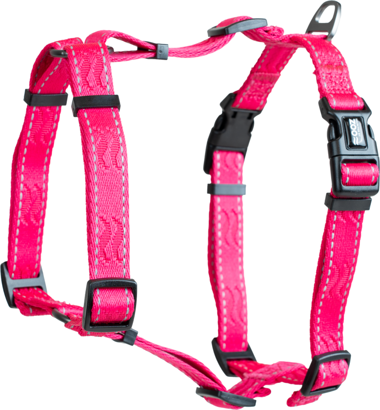 Sele Rufus H-sele justerbar L/XL 25 mm x 100 cm Rosa - Hund - Halsbånd og seler - Sele til hund - Selected by ZOO