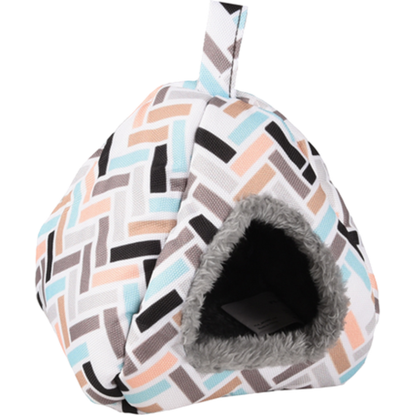 Hamster-iglo med Clavio-mønster 13 x 13 x 15 cm - Smådyr - Bur og luftegård - Luftegård - Flamingo