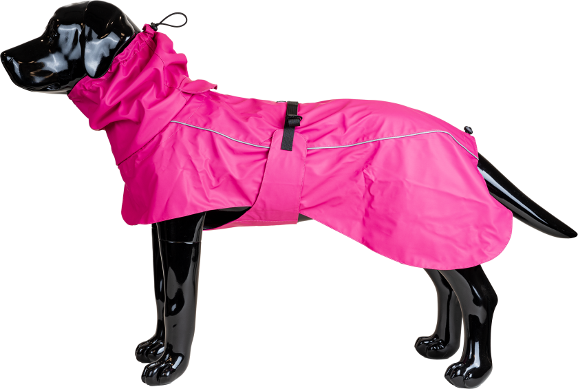 Regnfrakk Drop, 4XL, 65cm, Rosa - Hund - Klær og dekken - Dekken - Selected by ZOO