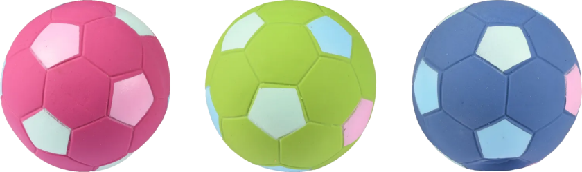 Hundeleketøy Latex Football Display Mix 6 cm - Hund - Hundeleker - Baller - Flamingo