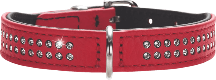 Dog Collar Diamond Petit Red 24 - Neck 17-21cm - Hund - Halsbånd og seler - Hunter