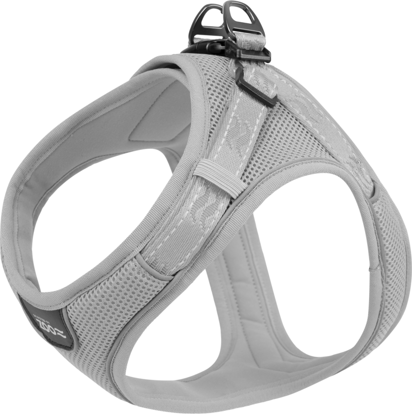 Sele Rufus Soft justerbar XS Nakke 15 mm x 28-36 cm Bryst 15 mm x 38-46 cm Grå - Hund - Halsbånd og seler - Sele til hund - Selected by ZOO