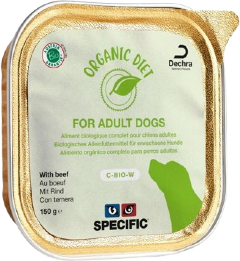 C-Bio-W Organic Diet With Beef 5 x 150 g - Hund - Hundefôr - Våtfôr - Specific