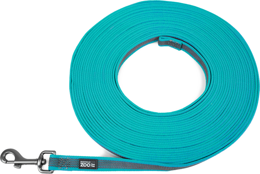 Rufus sklisikkert skinnerull 20 mm x 15 m turkis - Hund - Kobbel og bånd - Langliner og sporliner - Selected by ZOO