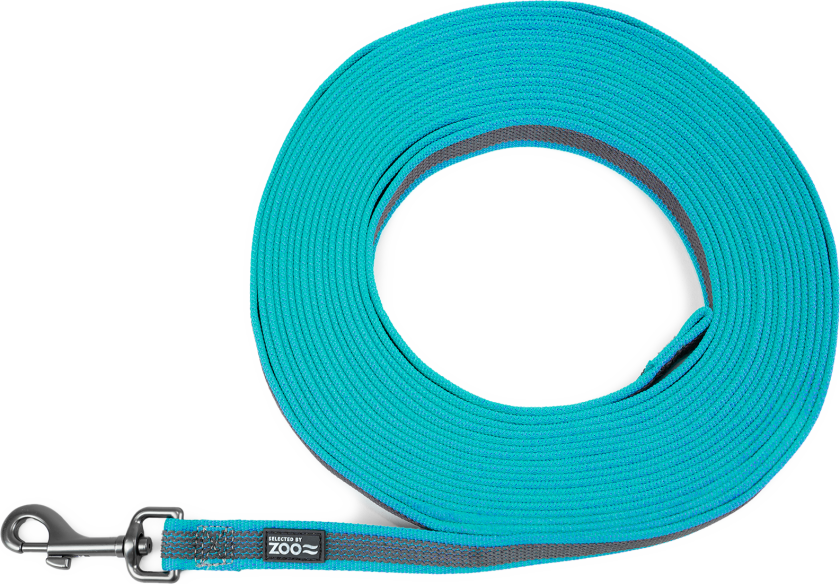 Rufus sklisikkert skinnerull 20 mm x 10 m turkis - Hund - Kobbel og bånd - Langliner og sporliner - Selected by ZOO